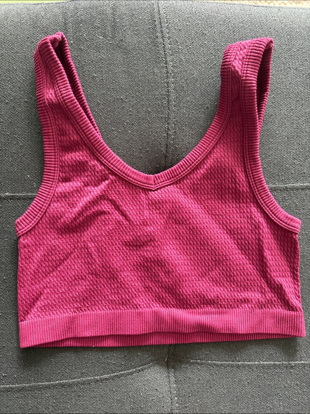 No boundaries M Women’s Ribbed Scoop Neck Bralette - Pink
